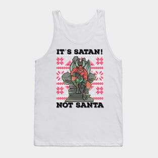 Ugly Christmas Satan Satanic Santa Devil Gothic Occult Goth Tank Top